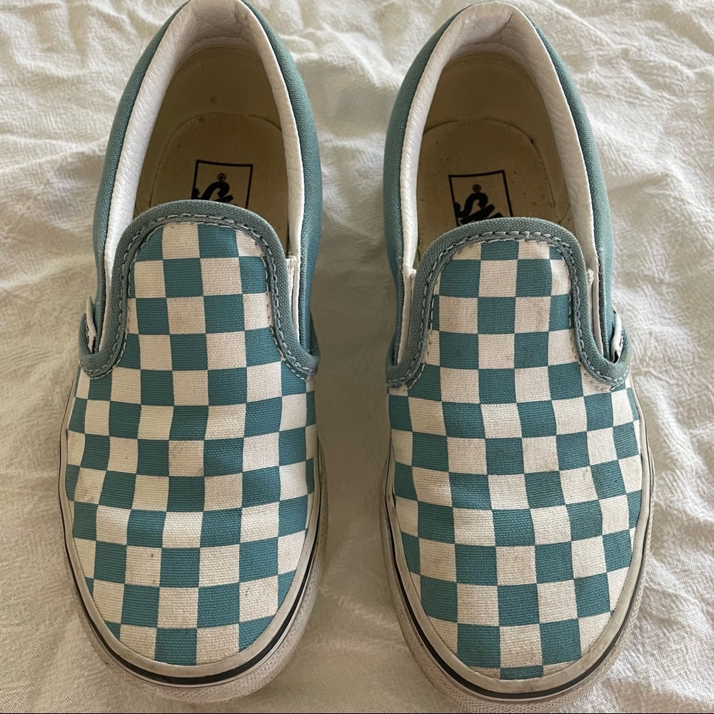 Vans Kids Classic Slip-Ons, blue grey, size 13 little kids